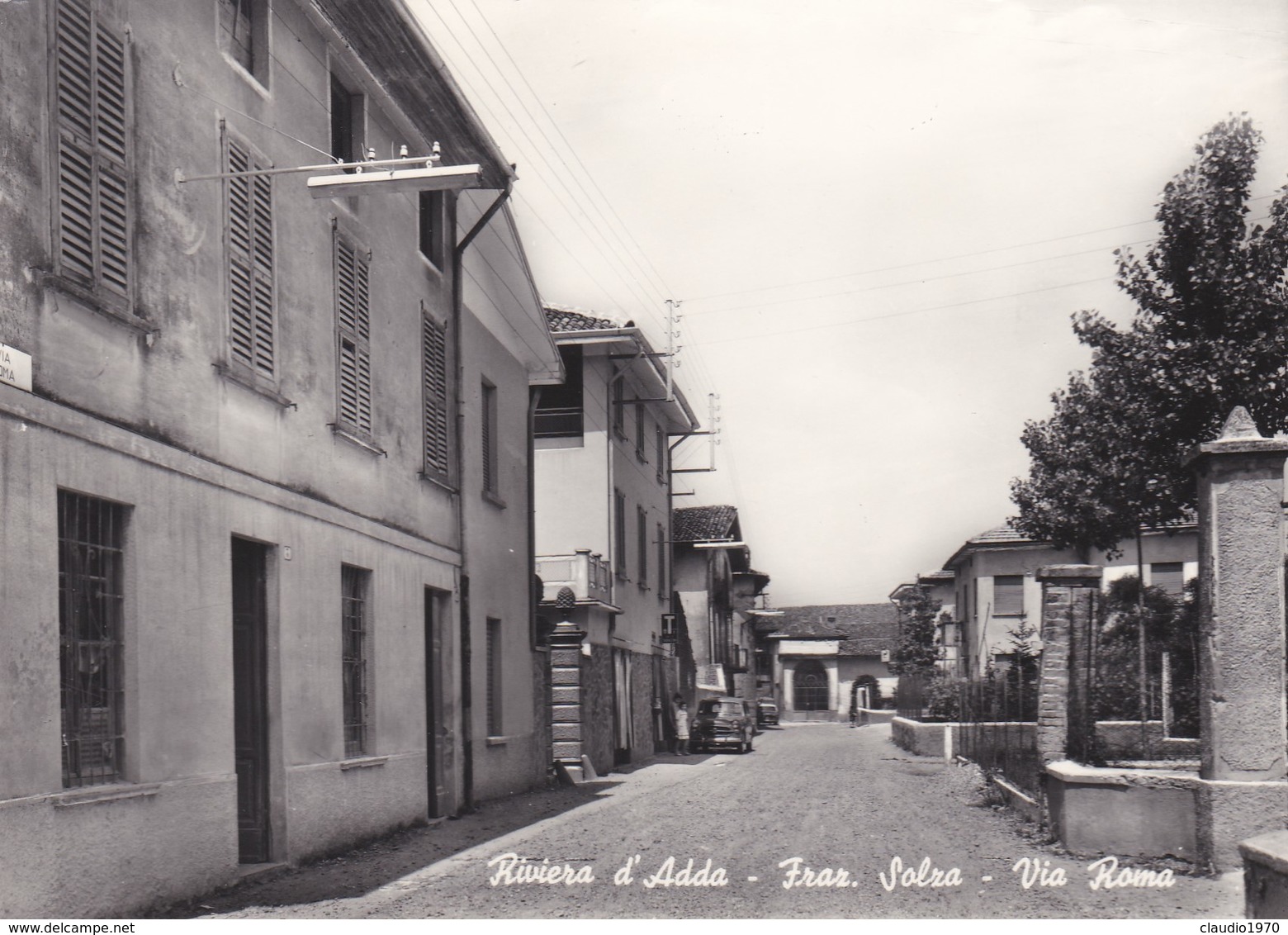 CARTOLINA - POSTCARD - BERGAMO - RIVIERA D' ADDA - FRAZ. SOLZA - VIA ROMA - Bergamo