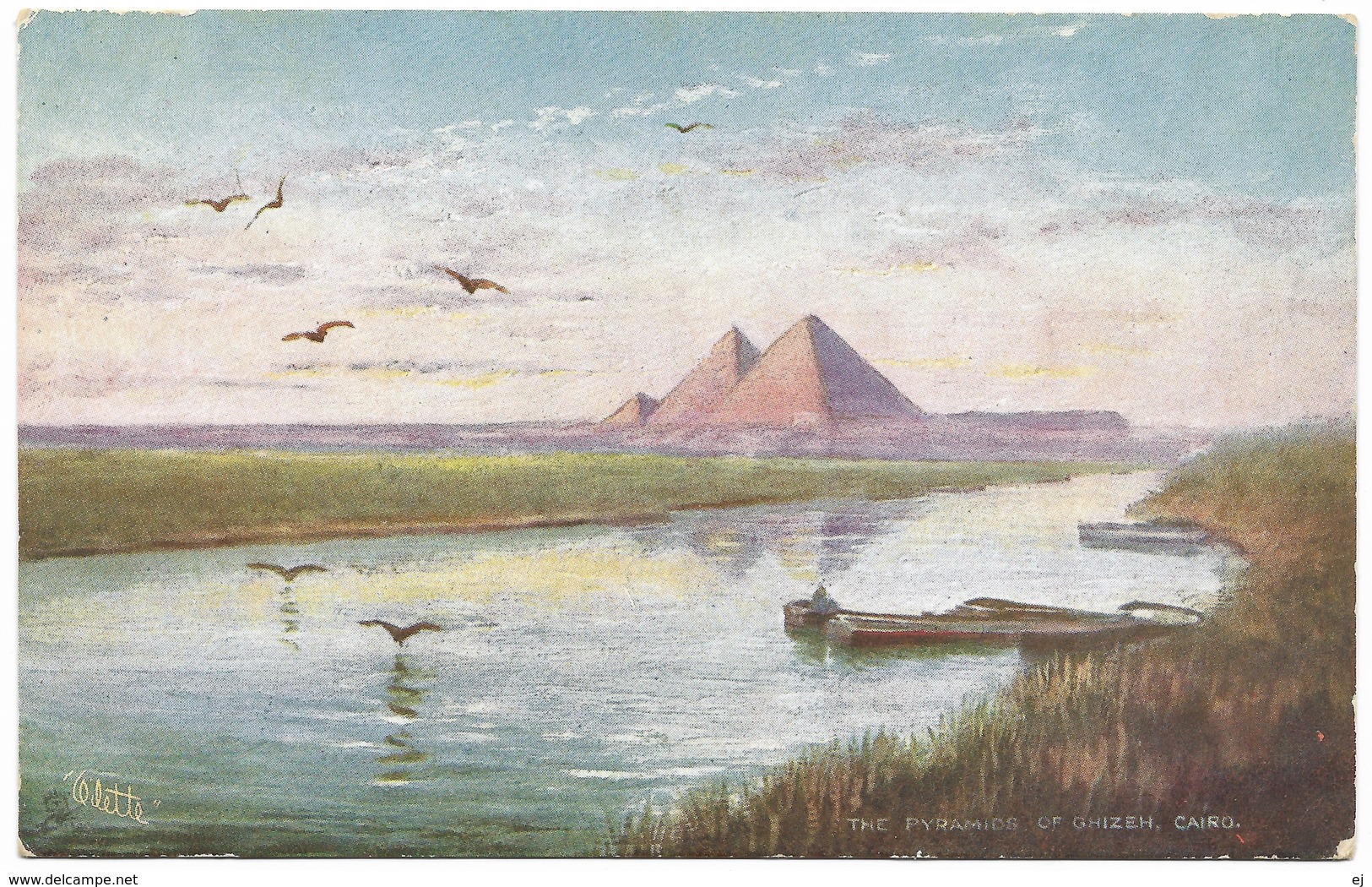 The Pyramids Of Gizeh Cairo - Tuck's Oilette Picturesque Egypt Unused C1930 - 1900-1949