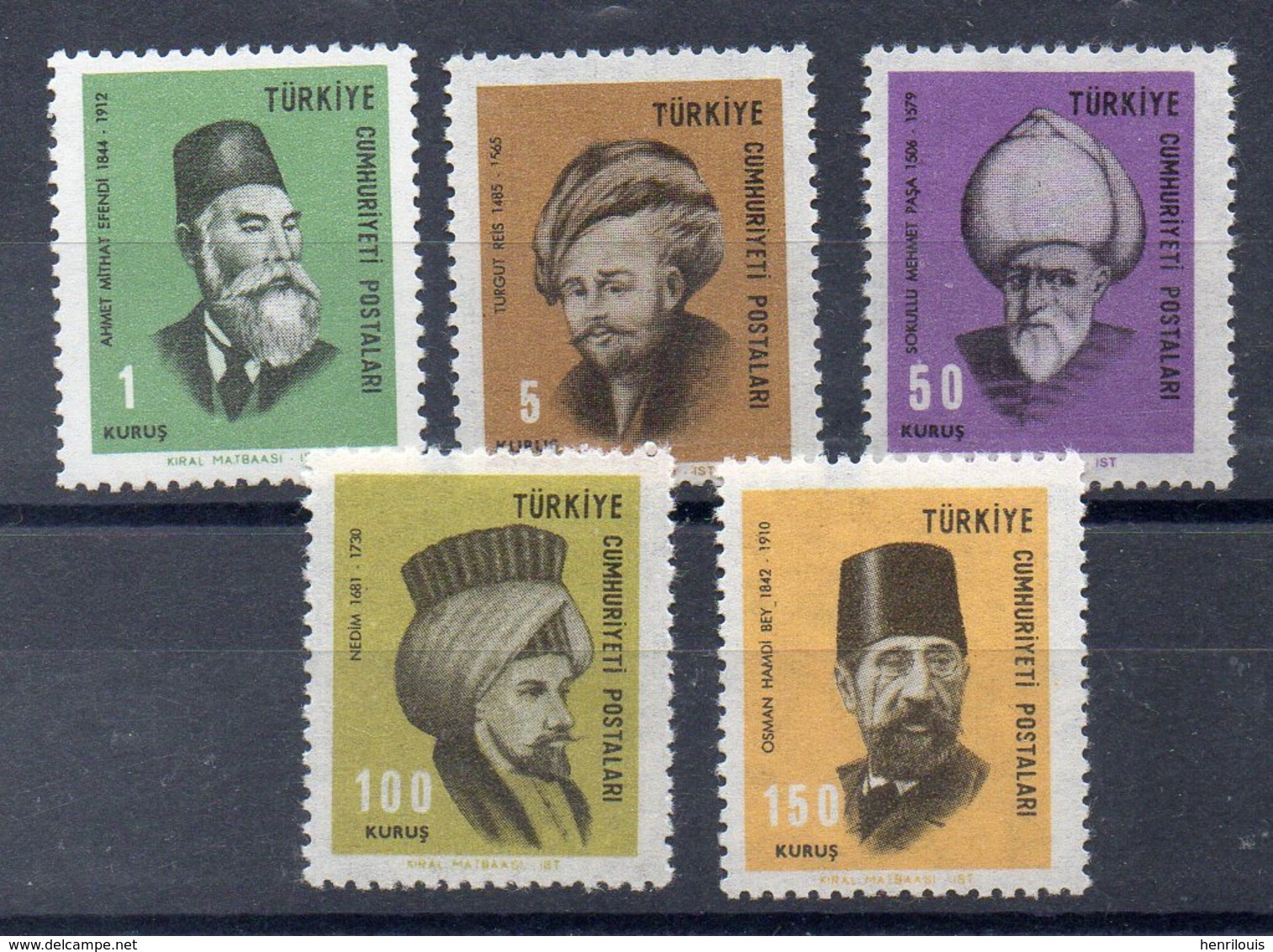 TURQUIE  Timbres Neufs ** De 1967 ( Ref 489C ) Personnalités - Unused Stamps