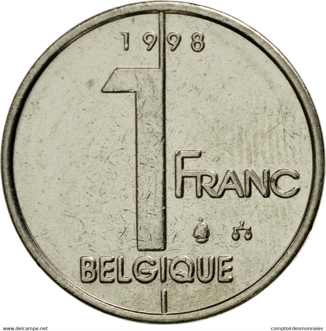 Monnaie, Belgique, Albert II, Franc, 1998, Bruxelles, SUP, Nickel Plated Iron - 1 Frank