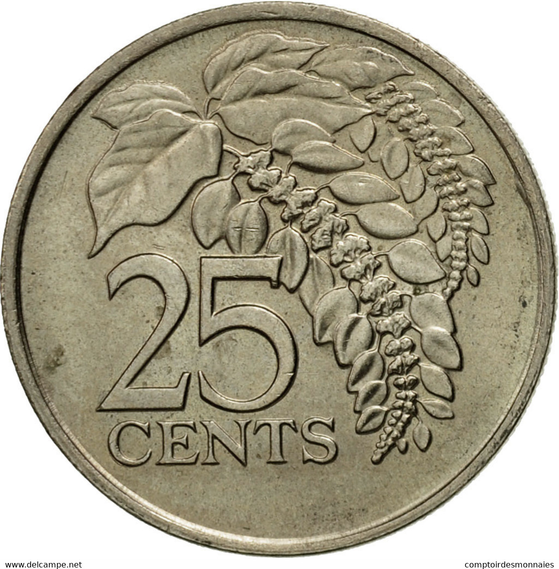 Monnaie, TRINIDAD & TOBAGO, 25 Cents, 1976, Franklin Mint, TTB, Copper-nickel - Trinidad & Tobago