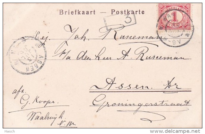 184682Waalwijk, Groet Uit (poststempel 1906) - Waalwijk