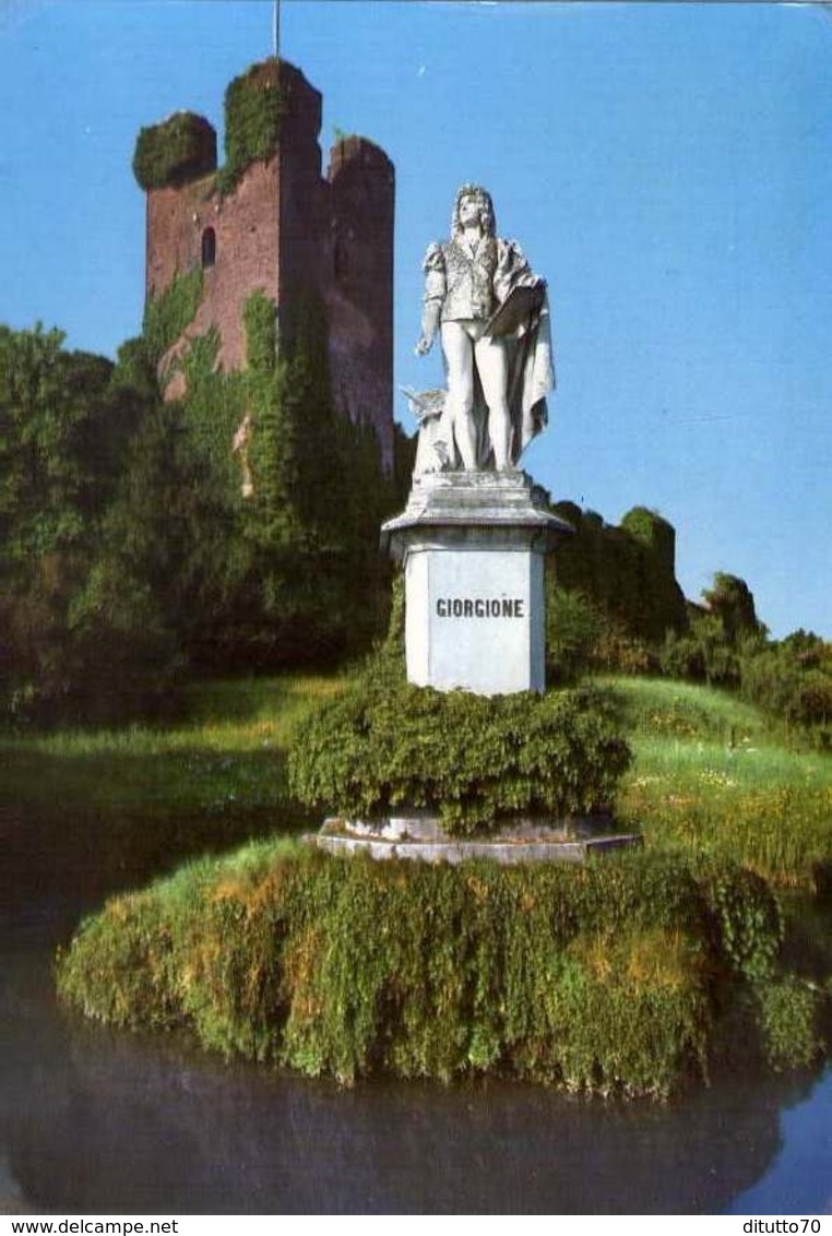 Castelfranco Veneto - Treviso - Monumento A Giorgione - Sullo Sfondo L'antico Castello - Formato Grande Viaggiata – E 7 - Treviso