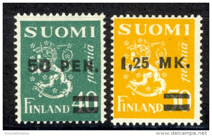 Finland Sc# 195-196 MH 1931 Surcharged - Unused Stamps