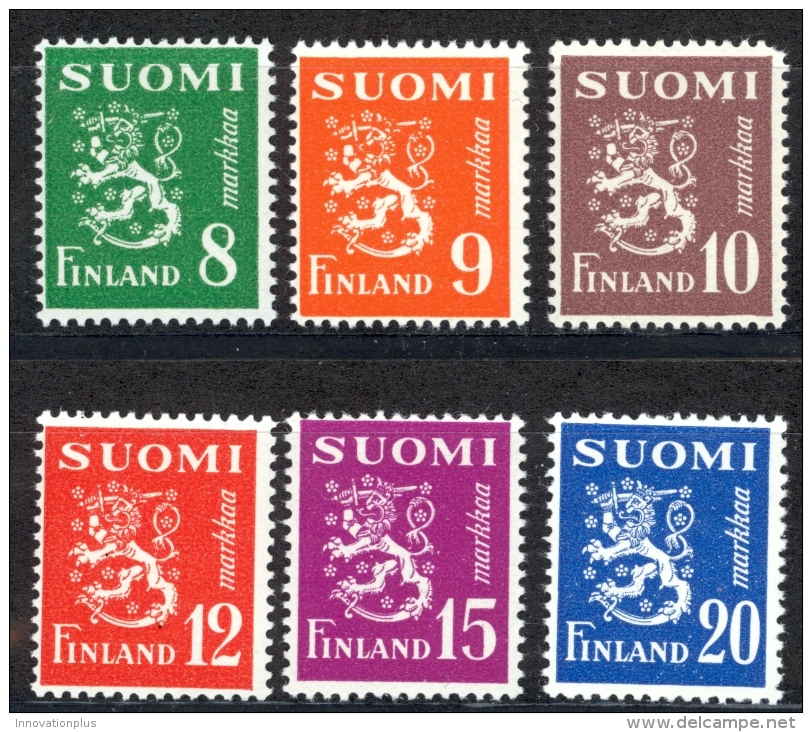 Finland Sc# 291-296 MH 1950 Lion Type - Unused Stamps