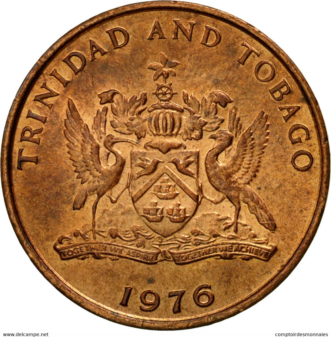 Monnaie, TRINIDAD & TOBAGO, Cent, 1976, Franklin Mint, SUP, Bronze, KM:25 - Trinité & Tobago