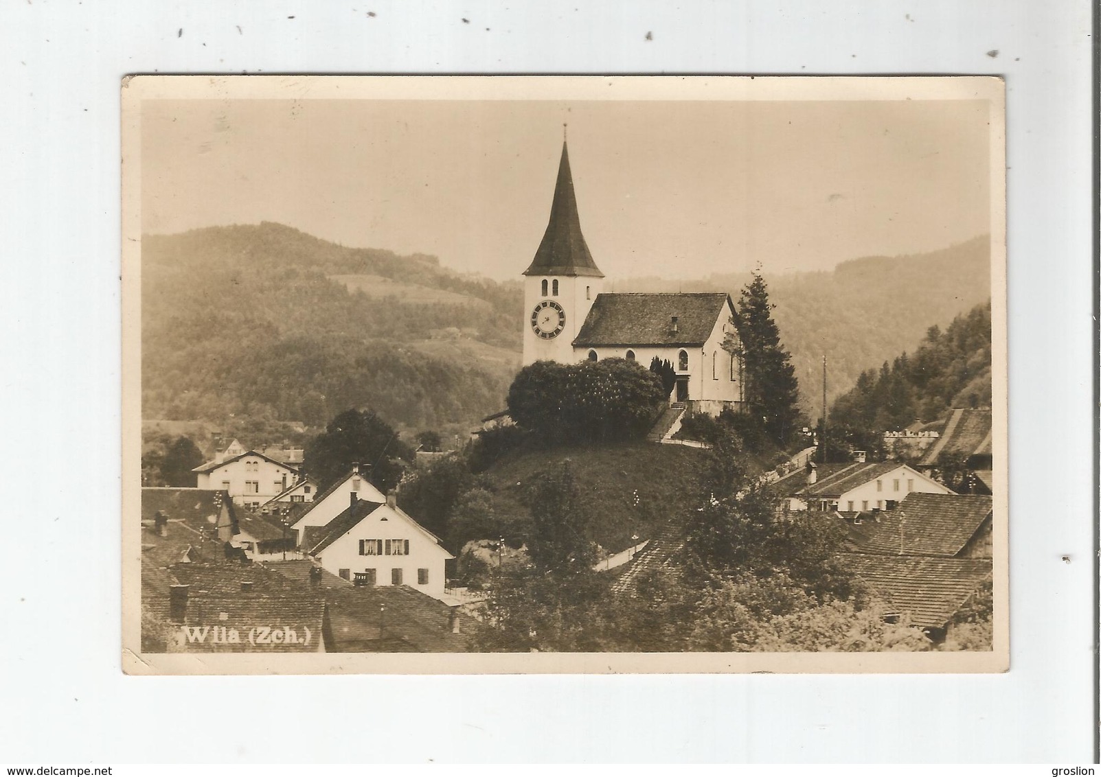 WILA (ZURICH) CARTE PHOTO VUE PANORAMIQUE AVEC EGLISE - Wila