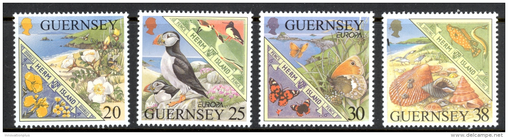 Guernsey Sc# 680-683 MNH 1999 Local Carriage Labels - Guernesey