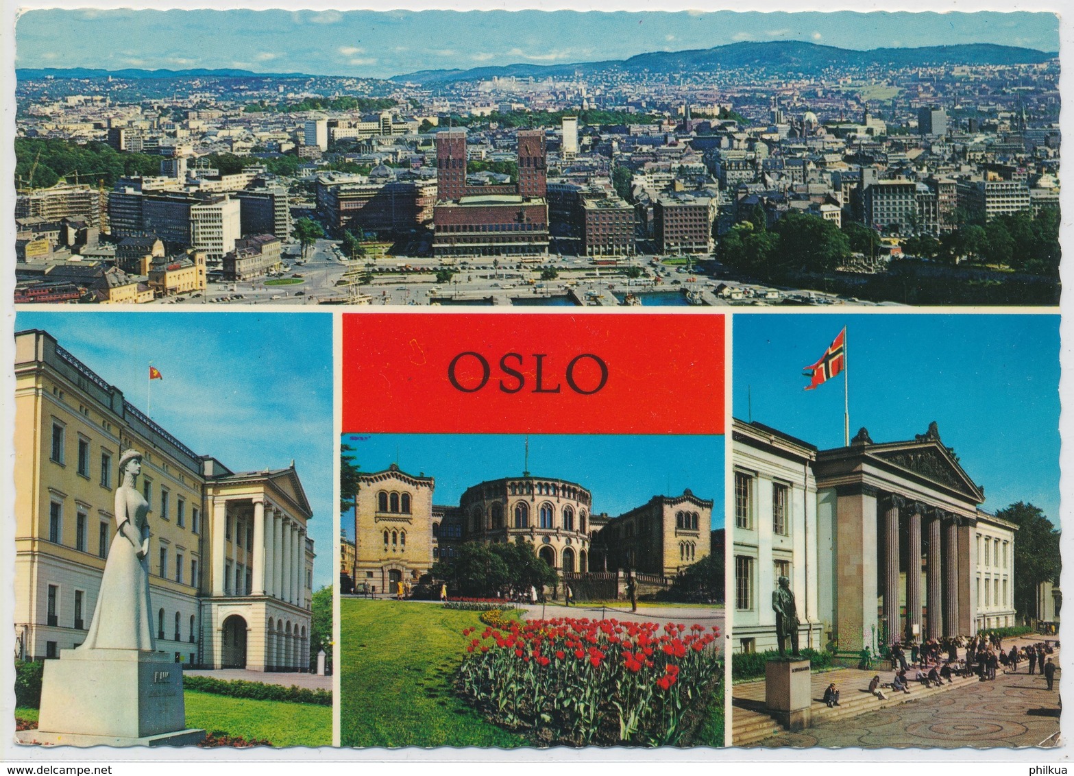 Oslo, Norway - The Town Hall - The Royal Palace - The Parliament Building -The University - Norvège