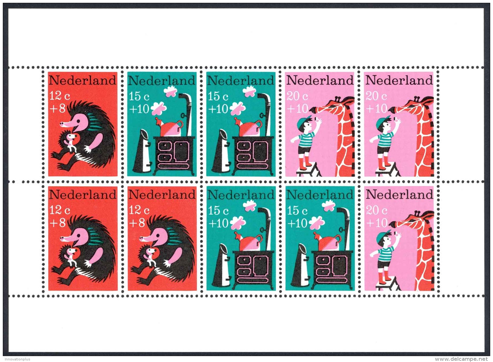 Netherlands Sc# B431a MNH Sheet/10 1967 Nursery Rhymes - Neufs