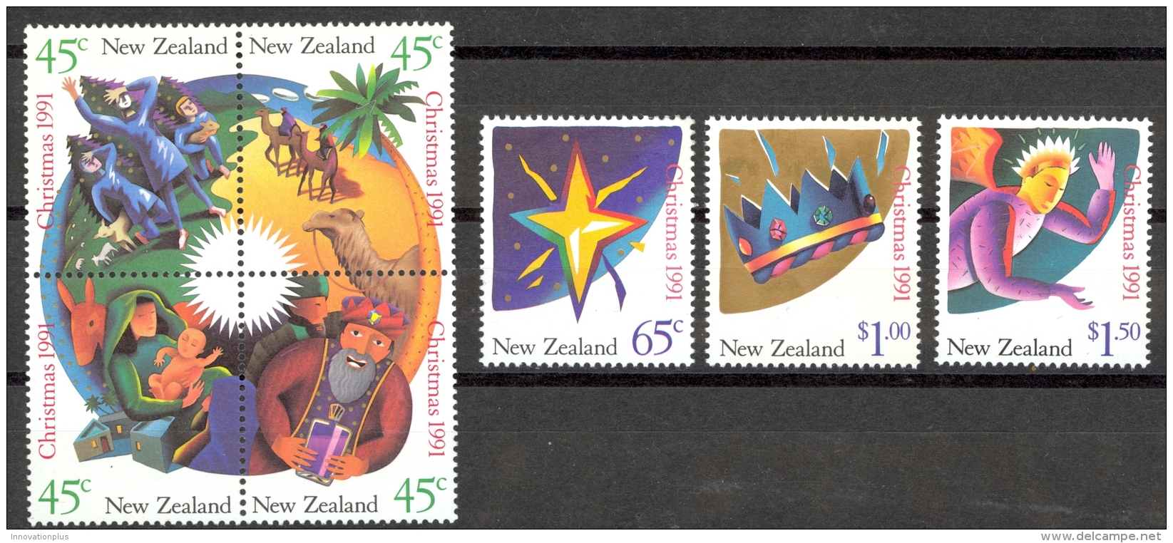 New Zealand Sc# 1061a-1064 SG# 1631/4 MNH 1991 Christmas - Unused Stamps
