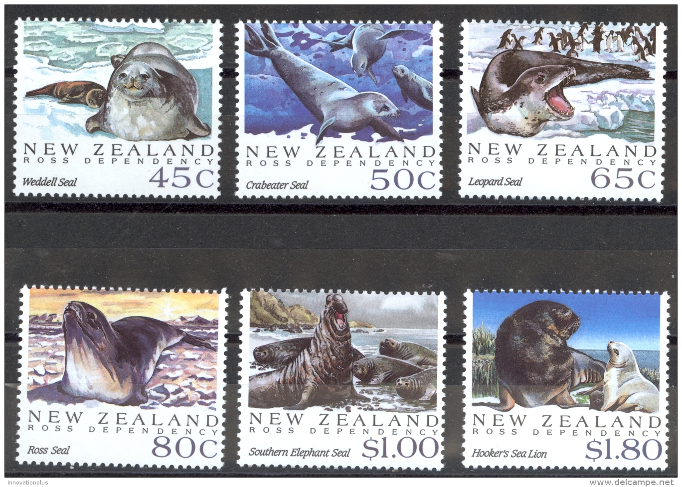 New Zealand Sc# 1094-1099 MNH 1992 Antarctic Seals - Unused Stamps