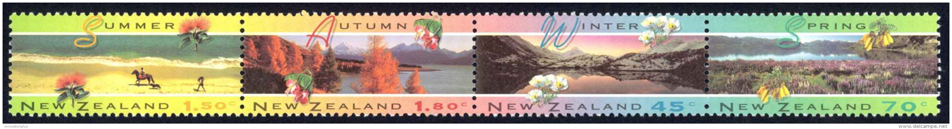 New Zealand Sc# 1208a MNH Strip/4 1994 Scenic Views - Unused Stamps