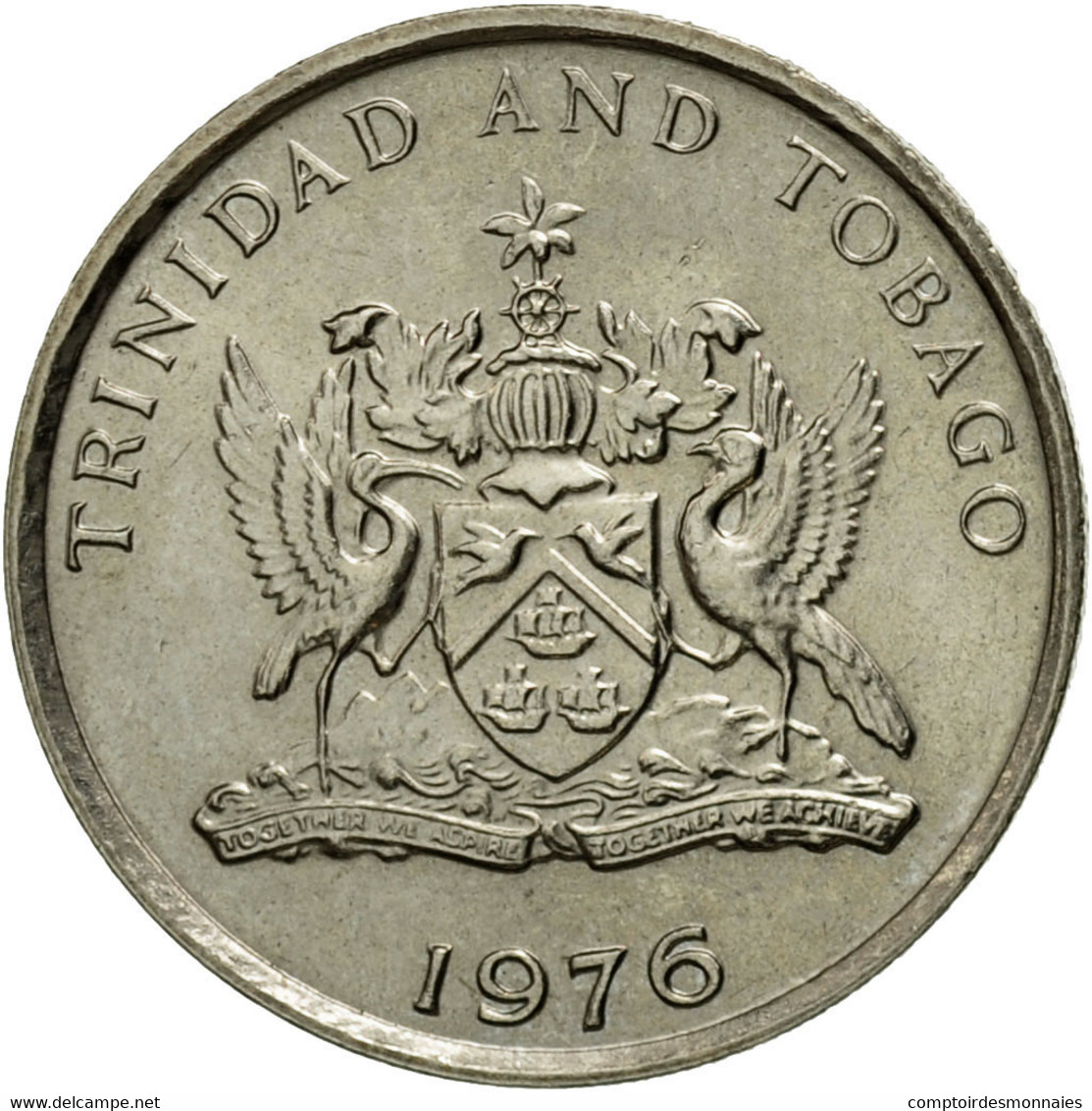 Monnaie, TRINIDAD & TOBAGO, 10 Cents, 1976, Franklin Mint, SUP, Copper-nickel - Trinidad En Tobago