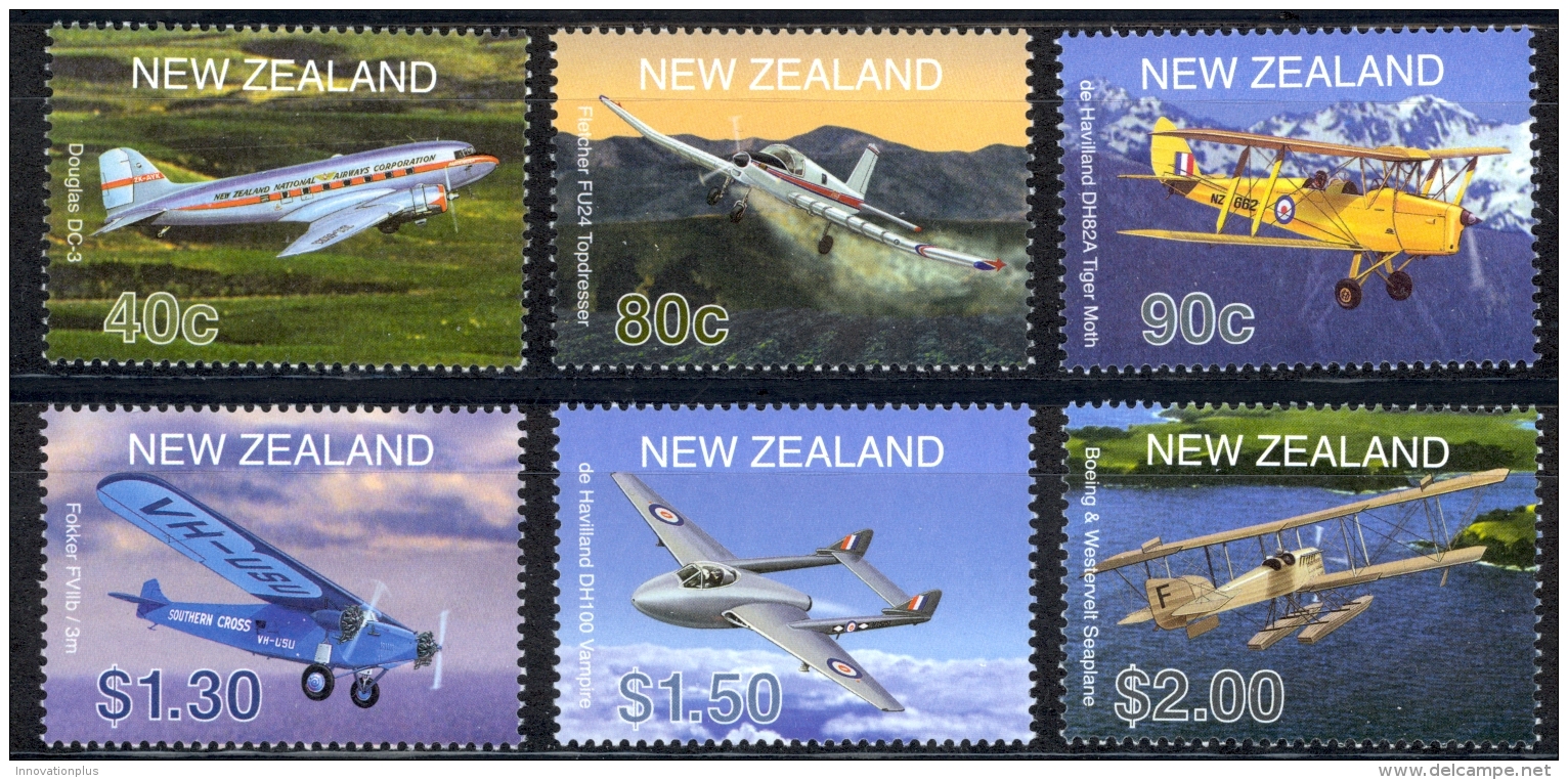 New Zealand Sc# 1714-1719 MNH 2001 Aircraft - Nuovi