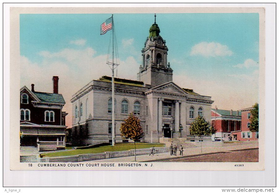 REF 346  : CPA U.S.A. Bridgeton New Jersey Cumberland County Court House - Autres & Non Classés