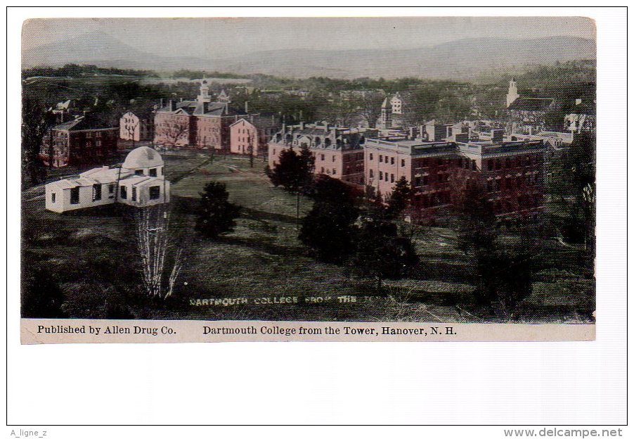 REF 346  : CPA U.S.A. Dartmouth College From The Tower Hanover - Autres & Non Classés