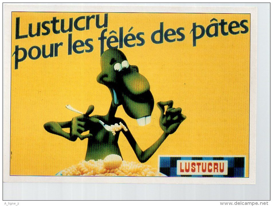 REF 347  :  CPM Dos Imprimé PUB Atlas Lustucru - Advertising