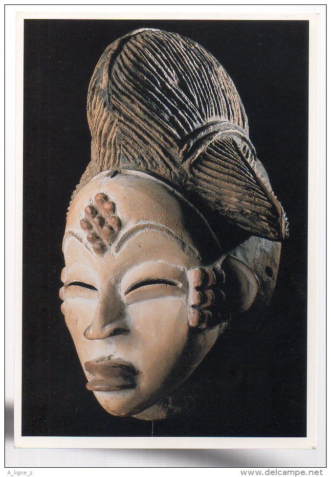 REF 345 :  CPM Gabon Afrique Totem  Masque Africains Punu - Gabon