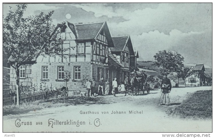 Gruss Aus Hiltersklingen I. O. (Mossautal Village?) Hesse Germany, Johan Michel's Gasthaus, C1890s/1900 Vintage Postcard - Andere & Zonder Classificatie