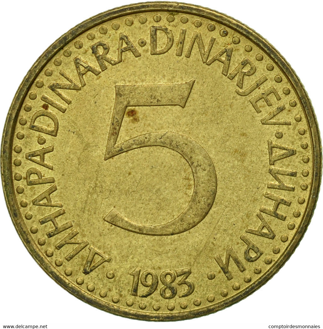 Monnaie, Yougoslavie, 5 Dinara, 1983, TTB, Nickel-brass, KM:88 - Joegoslavië