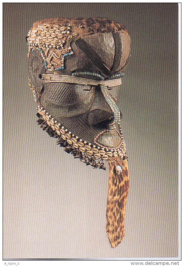 REF 348  :  CPM Art Africain ZAIRE Masque Heaume Bwoom - Oggetti D'arte