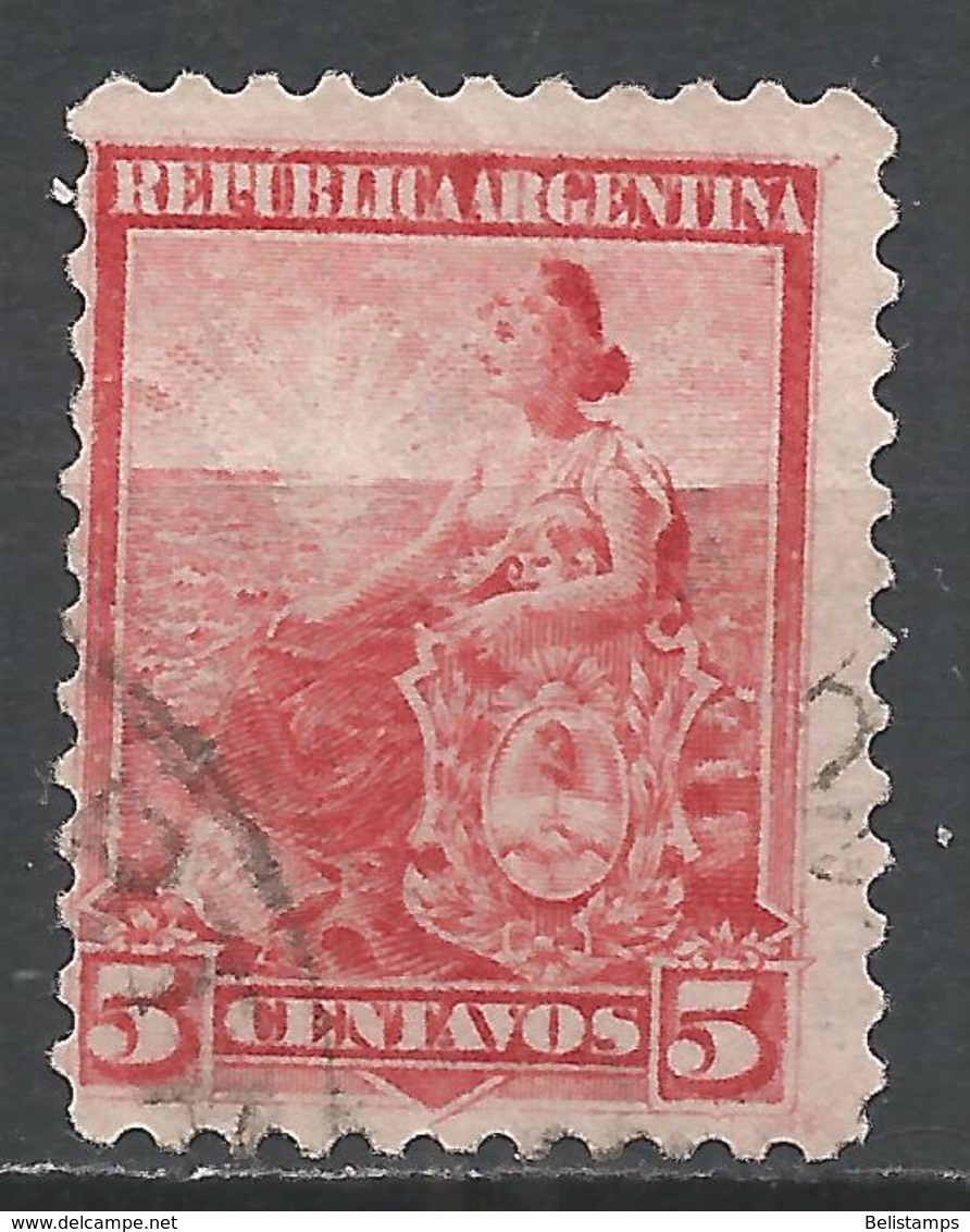 Argentina 1899. Scott #127 (U) Allegory, Liberty Seated - Used Stamps