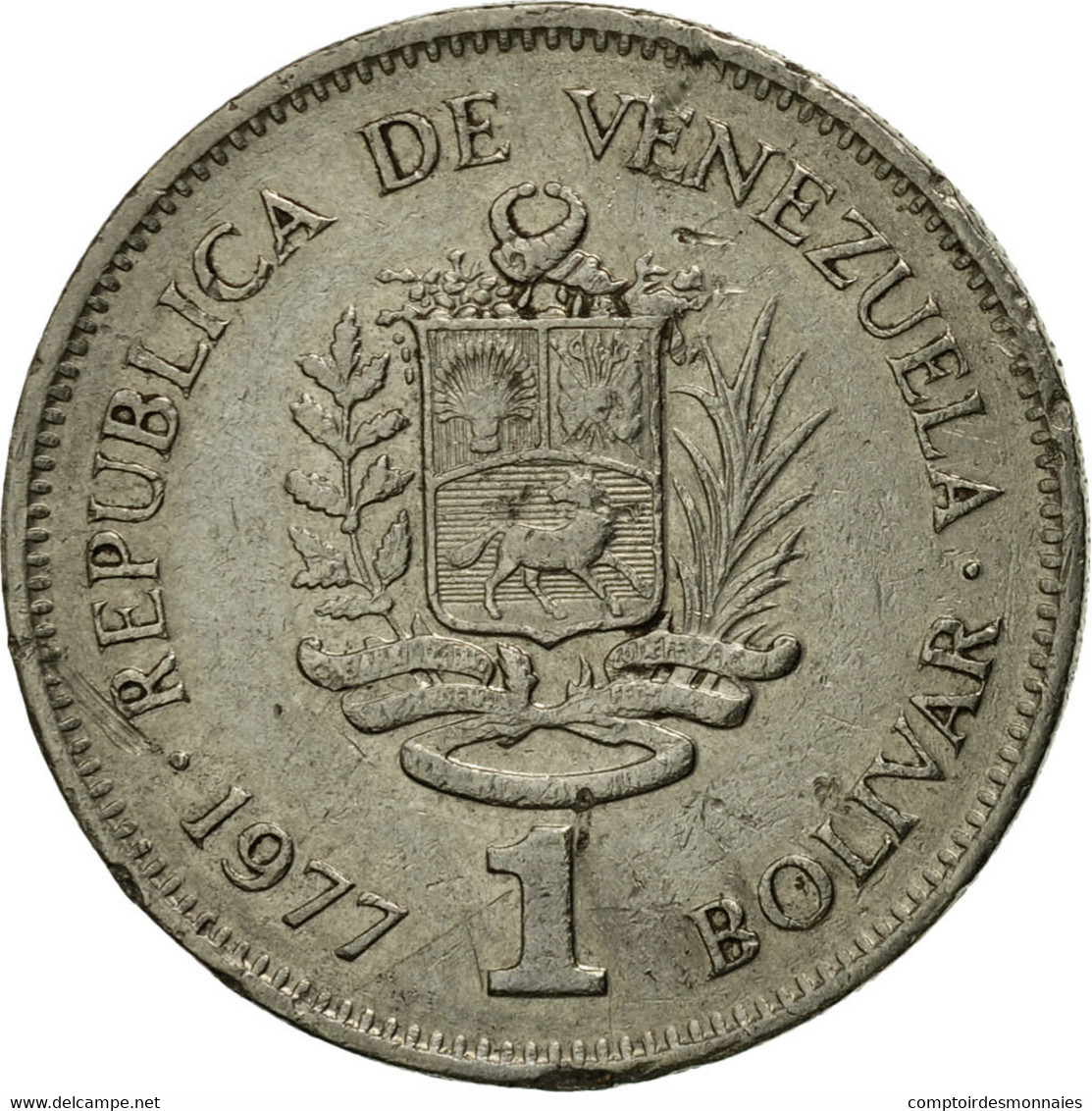 Monnaie, Venezuela, Bolivar, 1977, TB, Nickel, KM:52 - Venezuela