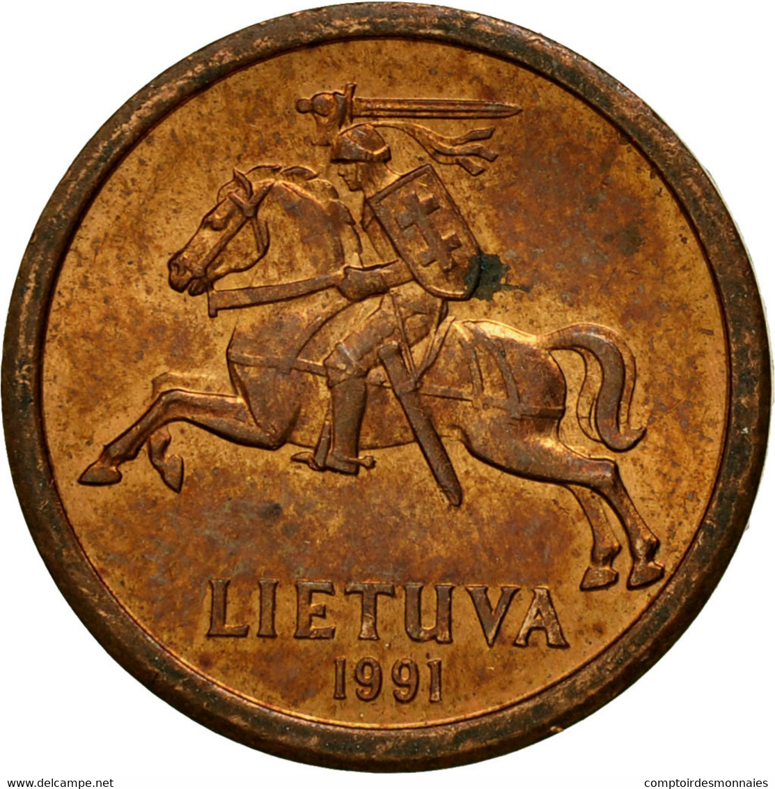 Monnaie, Lithuania, 10 Centu, 1991, TB, Bronze, KM:88 - Lithuania