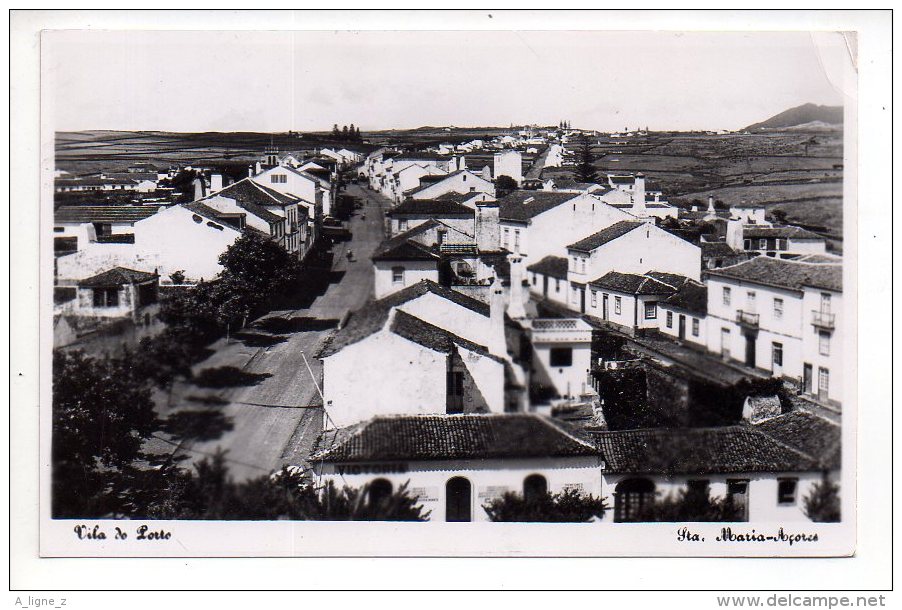 REF 323  :  CPA PORTUGAL Santa Maria Acores Vila De Porte Vue Générale - Other & Unclassified