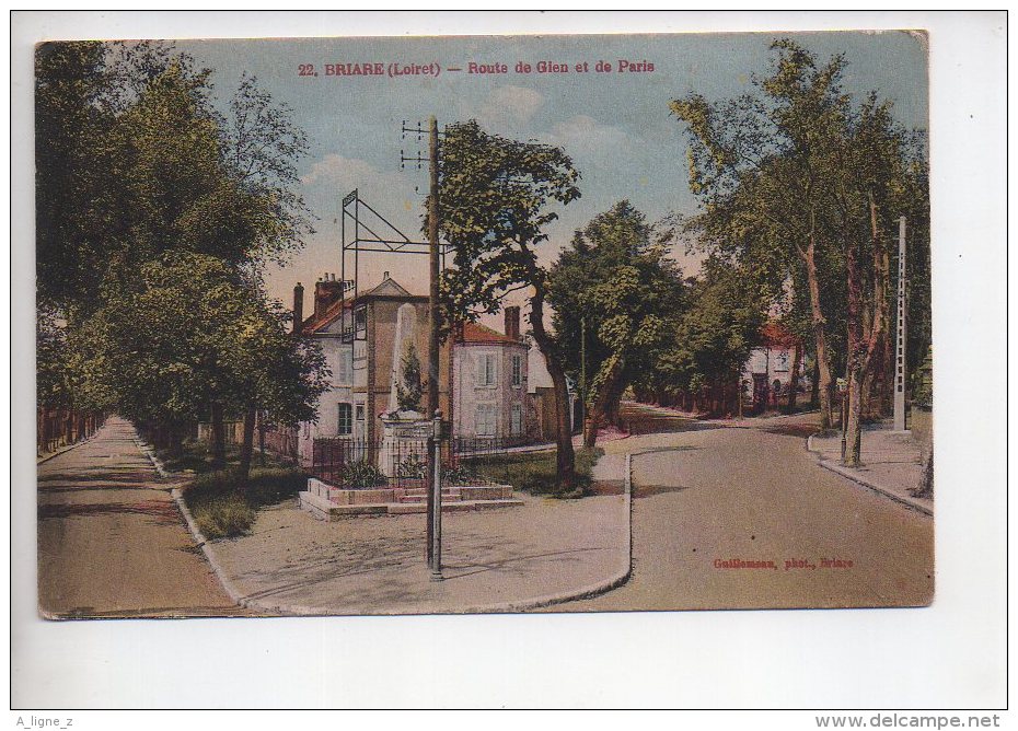 REF 309  :  CPA 45 BRIARE Route De Gien Et De Paris - Briare