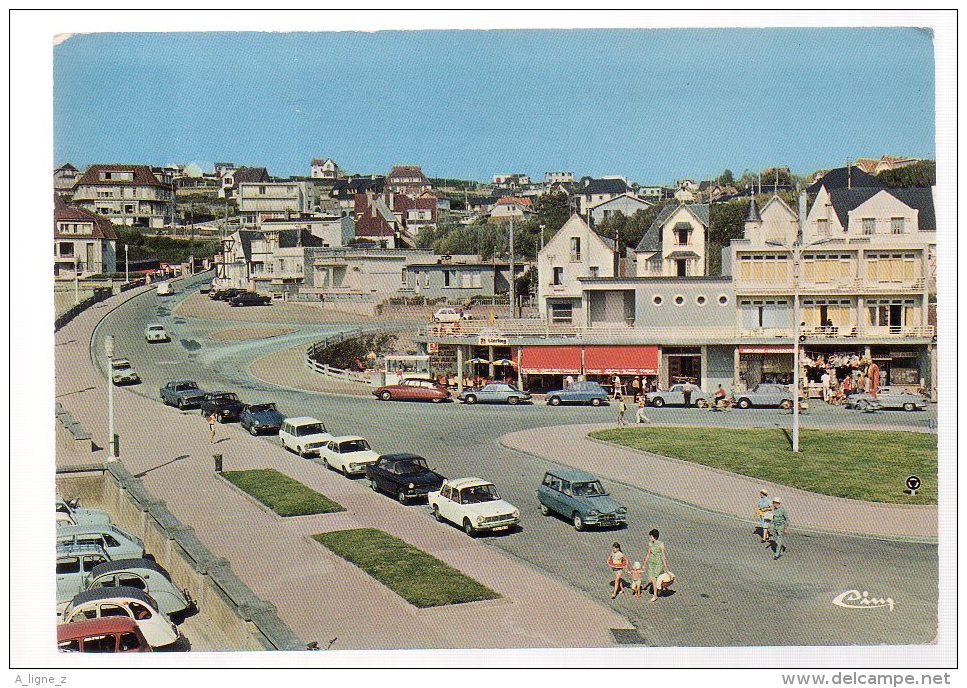 REF 325  :  CPSM 62 CRIEL Plage Le Centre Commercial - Criel Sur Mer