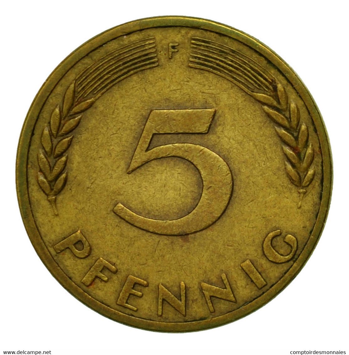 Monnaie, République Fédérale Allemande, 5 Pfennig, 1950, Stuttgart, TB, Brass - 5 Pfennig