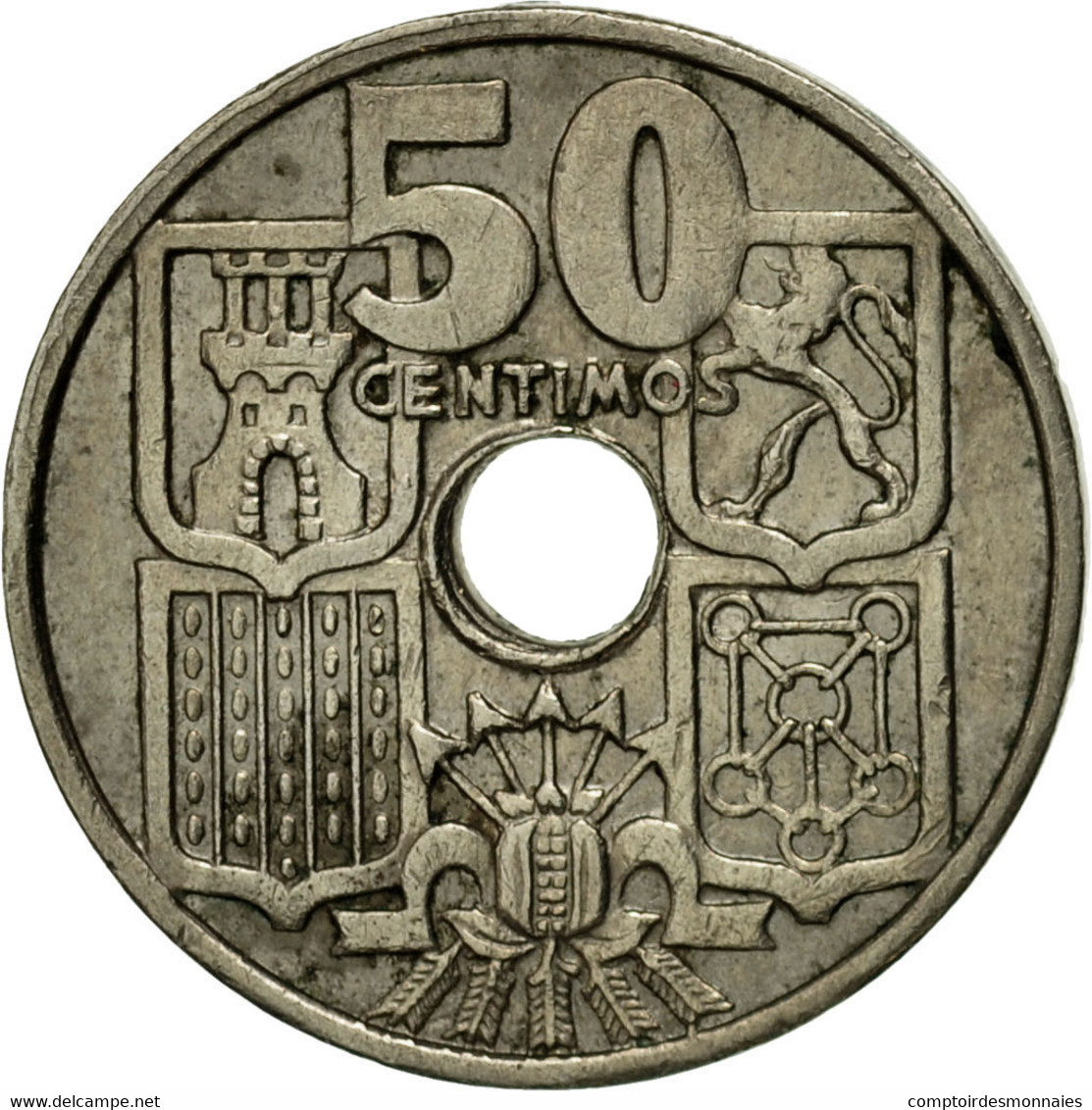 Monnaie, Espagne, Francisco Franco, Caudillo, 50 Centimos, 1965, TTB - 50 Centesimi