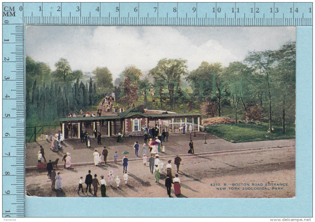 Bronx -Boston Road Entrance New York Zoological Park - CPA   Postcard Carte Postale - Bronx