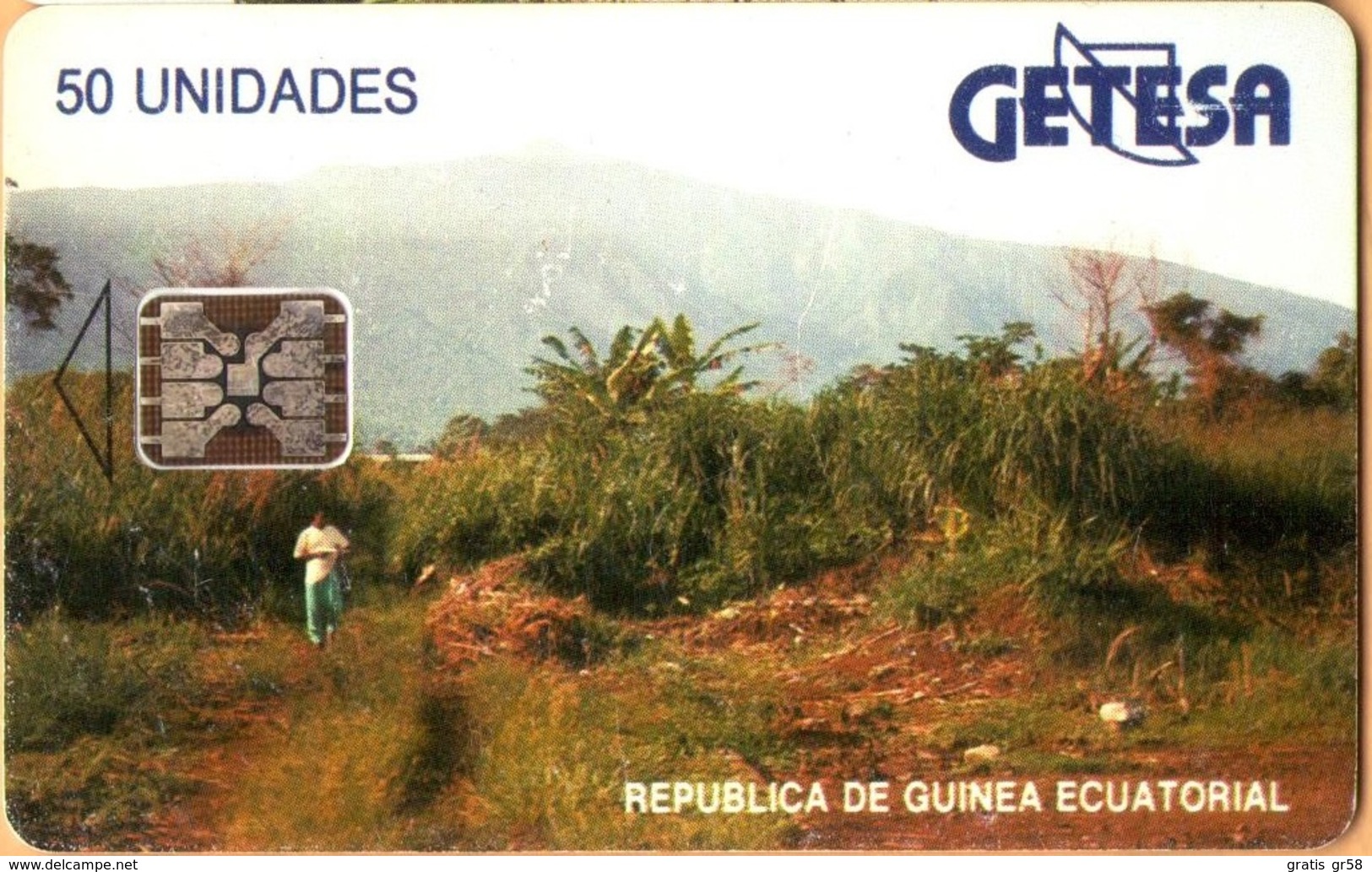 Equatorial Guinea - GQ-GET-0009A, Landscape - SC5 (Blue Text - Matt), 50 U, 1994, Used - Aequatorial-Guinea