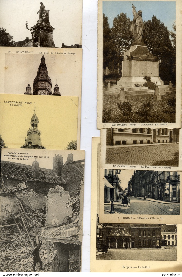 59 Département Du NORD : LOT De 35 Cartes Postales Anciennes Et Semi-Modernes Env. Moitié Avec Petites Animations - Autres & Non Classés