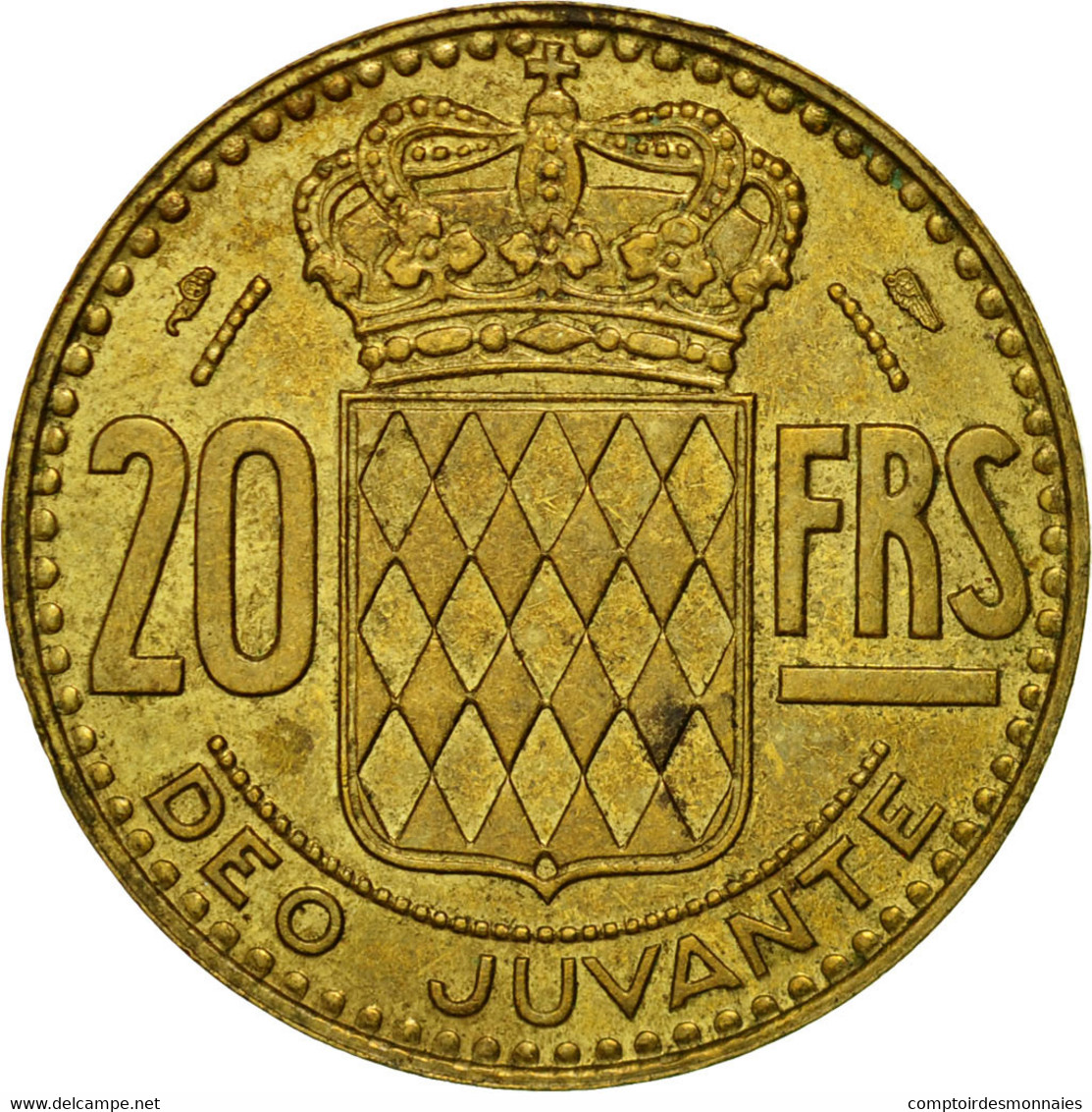 Monnaie, Monaco, Rainier III, 20 Francs, Vingt, 1950, TB, Aluminum-Bronze - 1949-1956 Franchi Antichi
