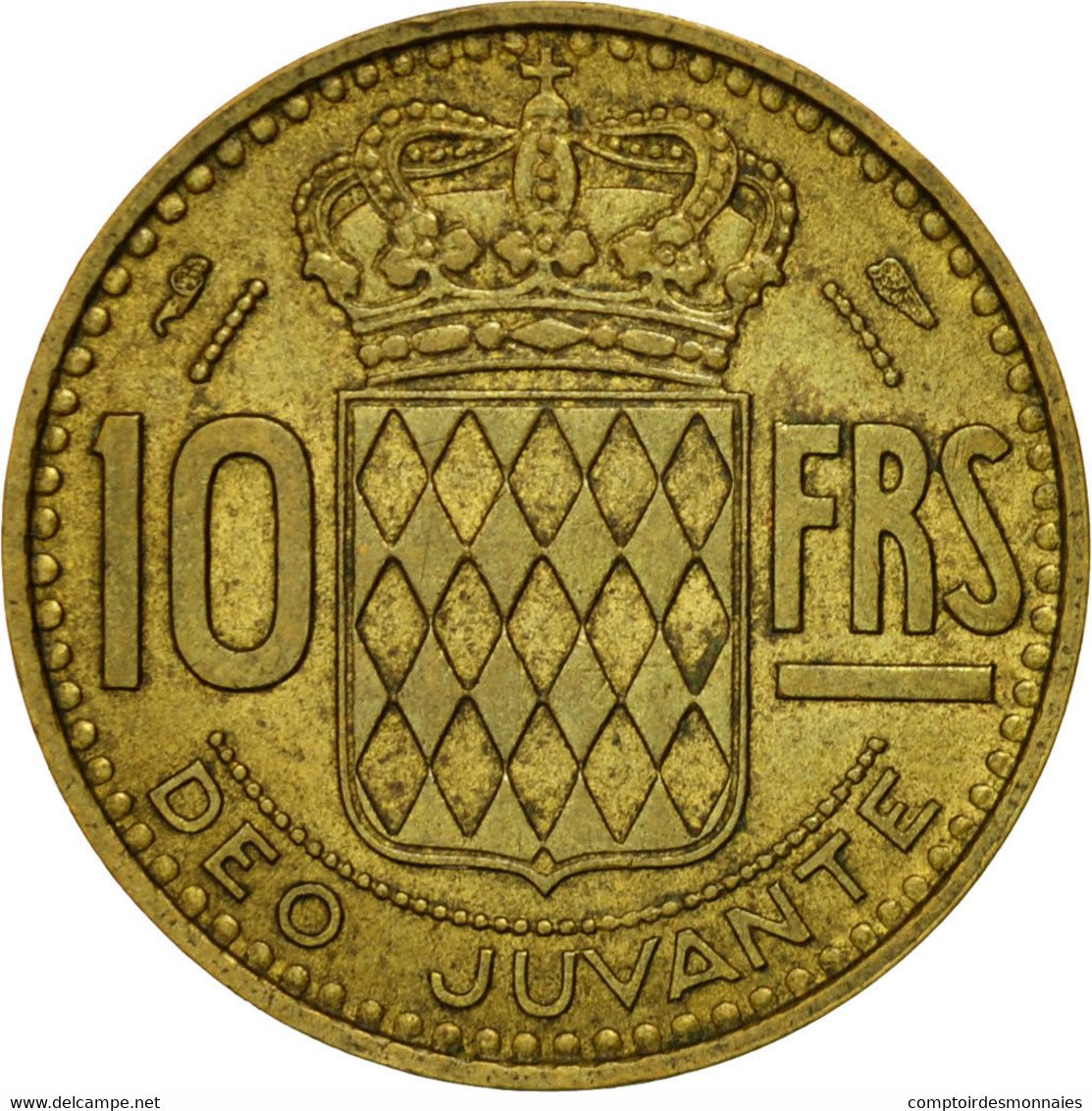 Monnaie, Monaco, Rainier III, 10 Francs, 1951, TTB, Aluminum-Bronze, KM:130 - 1949-1956 Francos Antiguos