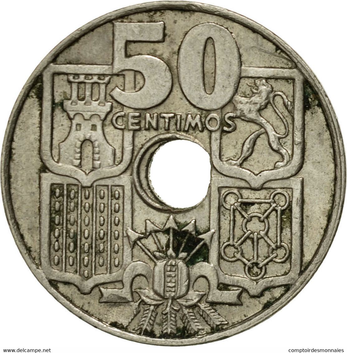 Monnaie, Espagne, Francisco Franco, Caudillo, 50 Centimos, 1965, TB - 50 Centesimi