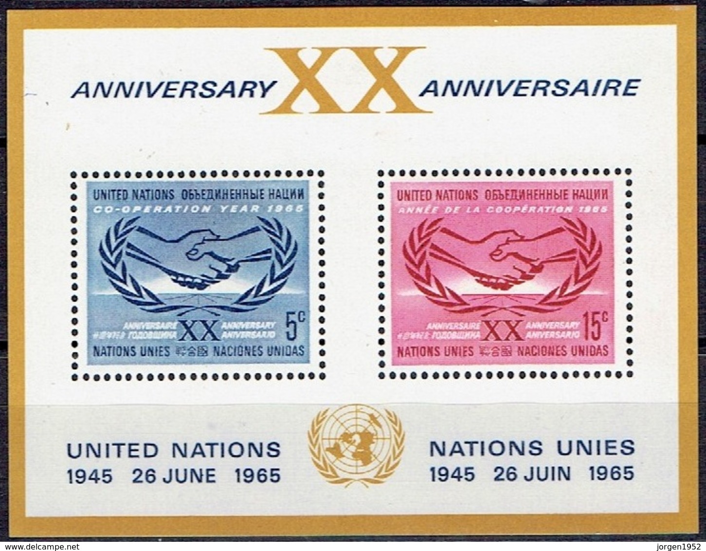 UNITED NATIONS # NEW YORK FROM 1965 STAMPWORLD 154-55** - Nuovi