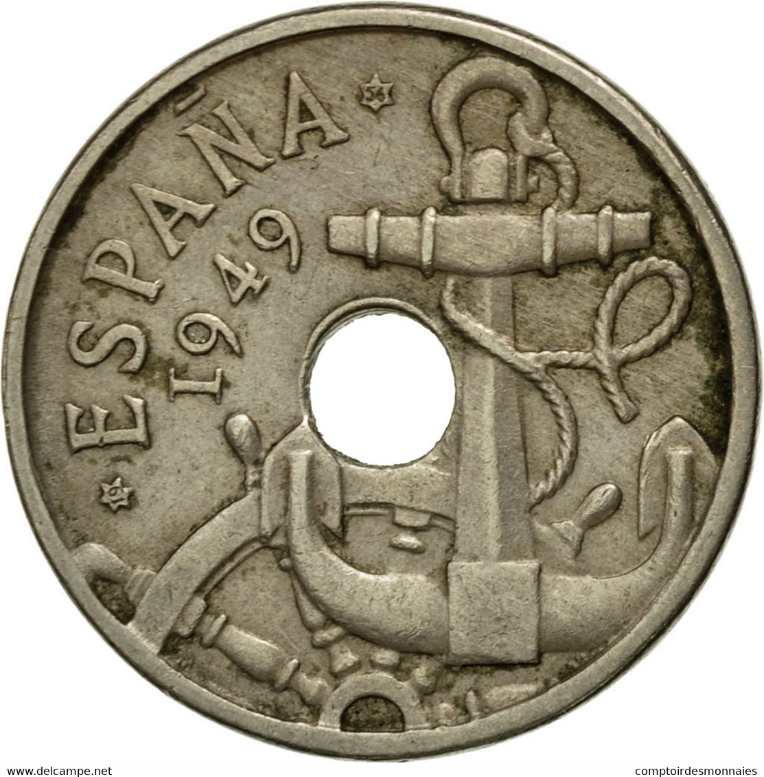 Monnaie, Espagne, Francisco Franco, Caudillo, 50 Centimos, 1956, TTB - 50 Centimos