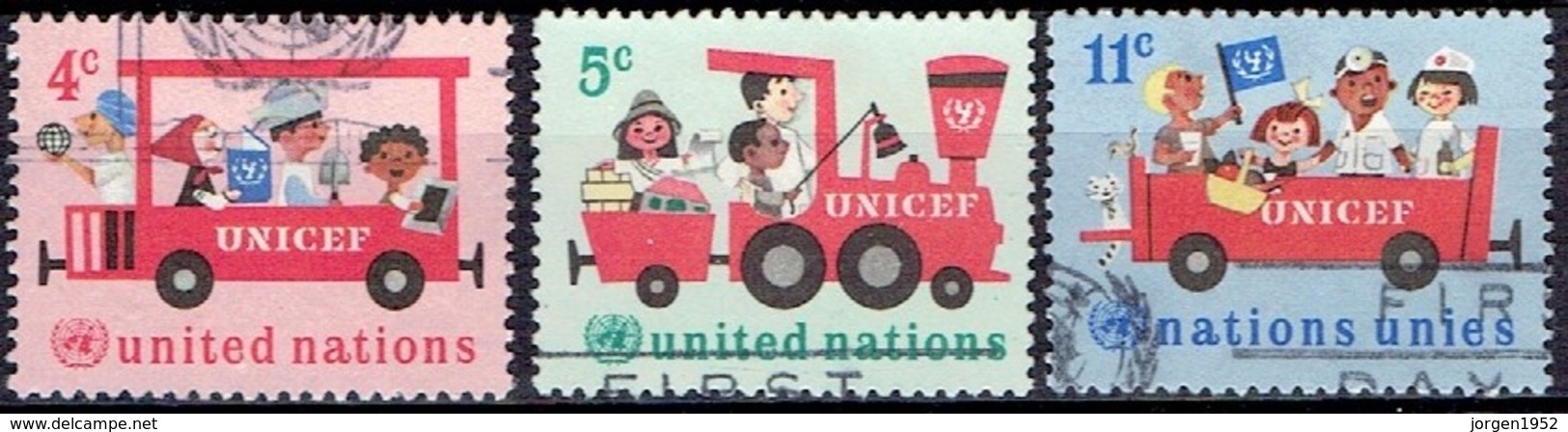 UNITED NATIONS # NEW YORK FROM 1966 STAMPWORLD 171-73 - Oblitérés