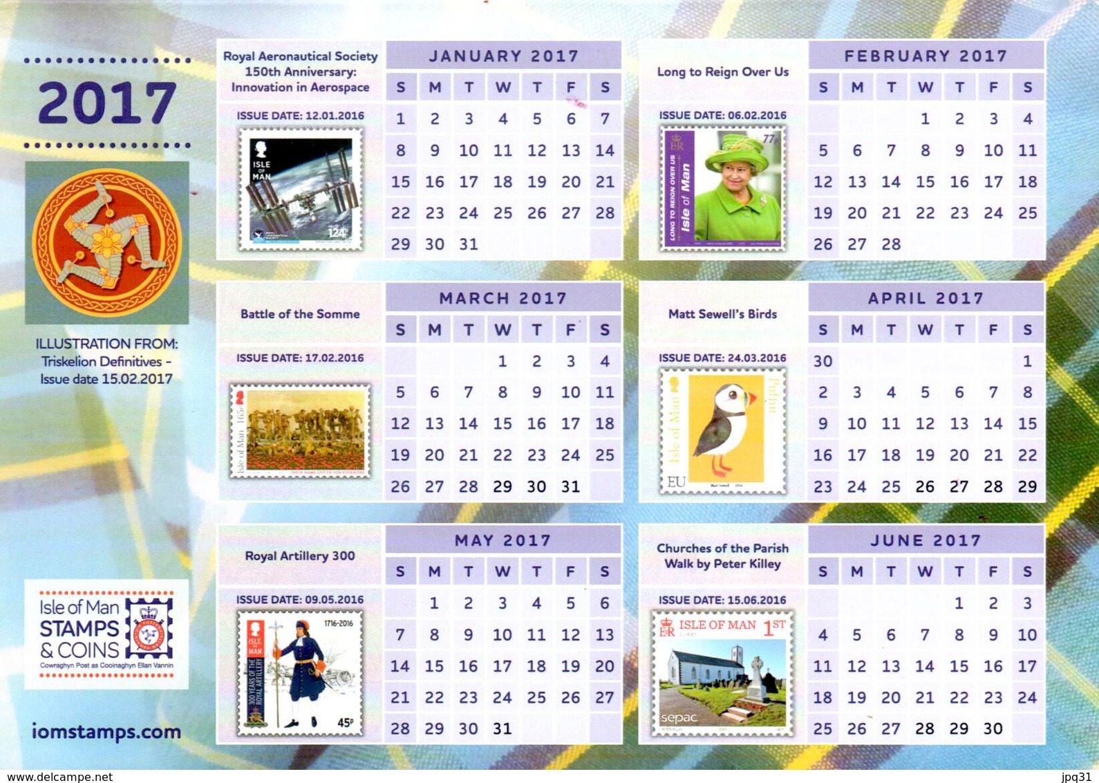 Man Calendrier émissions 2017 - Man (Ile De)