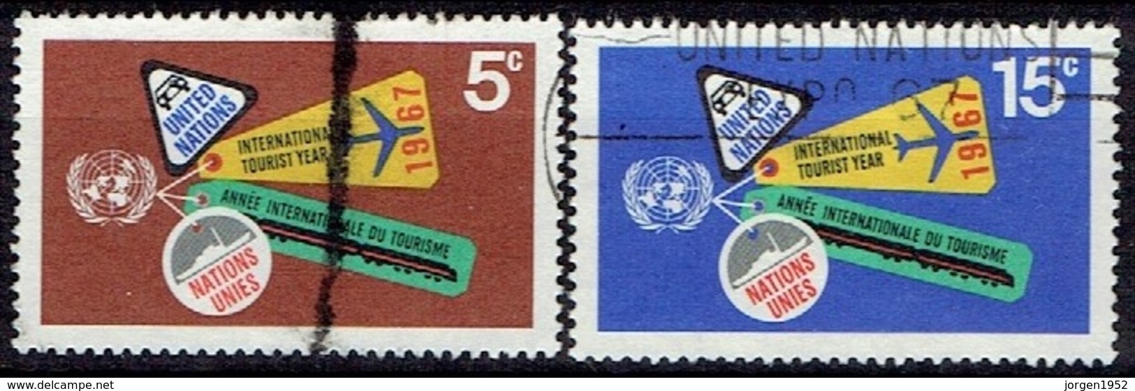 UNITED NATIONS # NEW YORK FROM 1967 STAMPWORLD 185-86 - Oblitérés