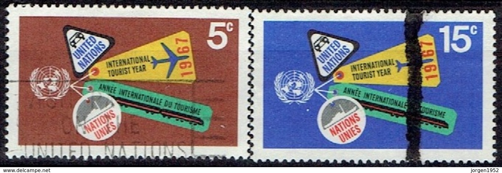 UNITED NATIONS # NEW YORK FROM 1967 STAMPWORLD 185-86 - Oblitérés