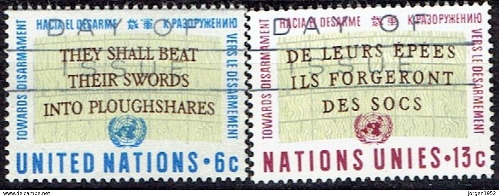 UNITED NATIONS # NEW YORK FROM 1967 STAMPWORLD 187-88 - Oblitérés