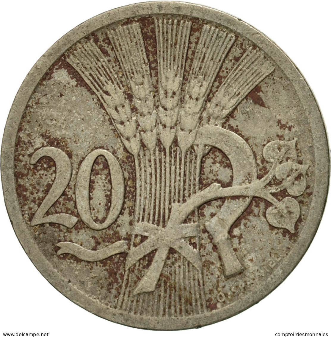 Monnaie, Tchécoslovaquie, 20 Haleru, 1926, TB, Copper-nickel, KM:1 - Czechoslovakia