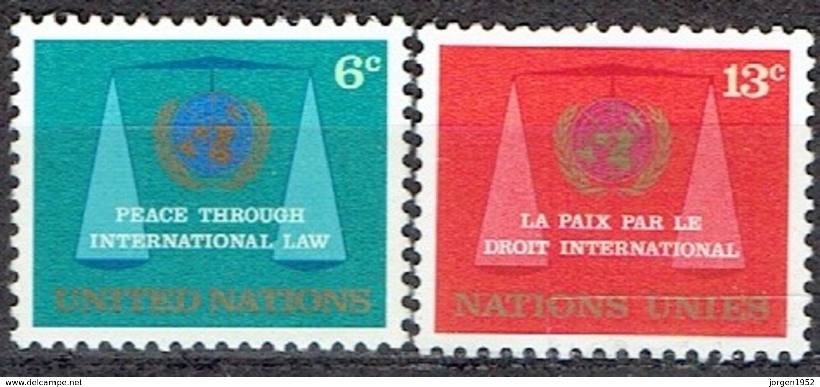 UNITED NATIONS # NEW YORK FROM 1969 STAMPWORLD 214-15** - Nuevos