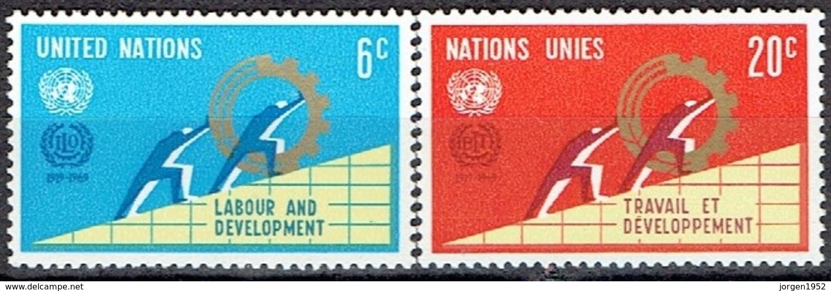 UNITED NATIONS # NEW YORK FROM 1969 STAMPWORLD 216-17** - Nuevos